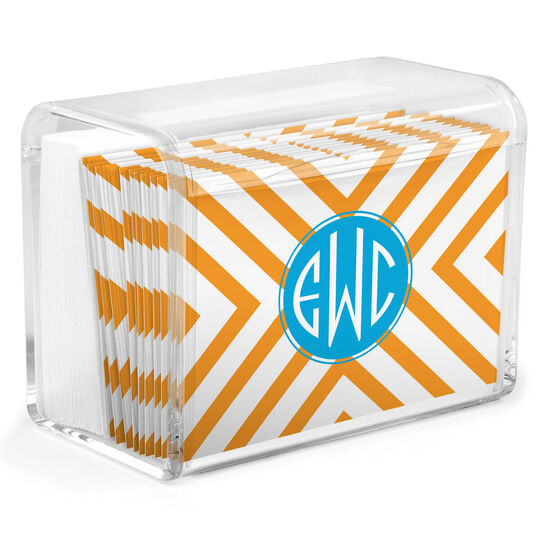 Chevron Stationery in Acrylic Holder